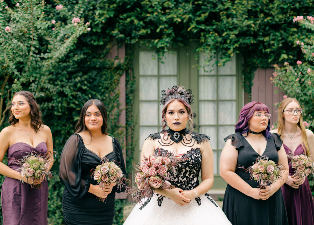 Gothic bridal party in Greenville South Carolina