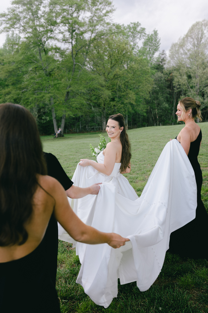 Bride with bridesmaids at KNOTHILL venue